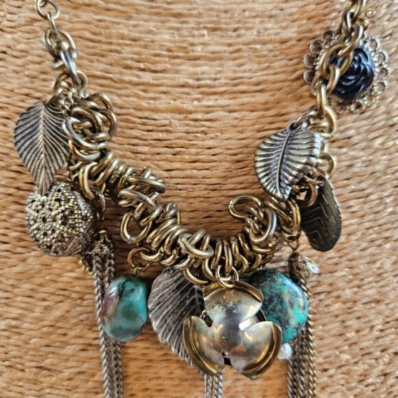 Southwesternstyle Chunky Folk Art Necklace - Picture 2 of 5